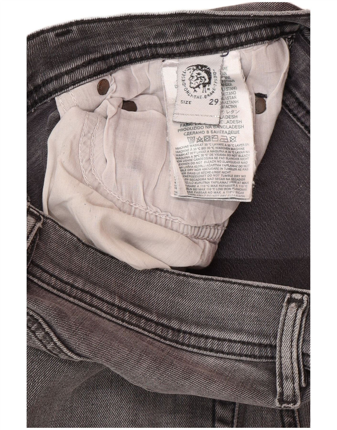 DIESEL Muške uske traperice W29 L30 Sivi pamuk