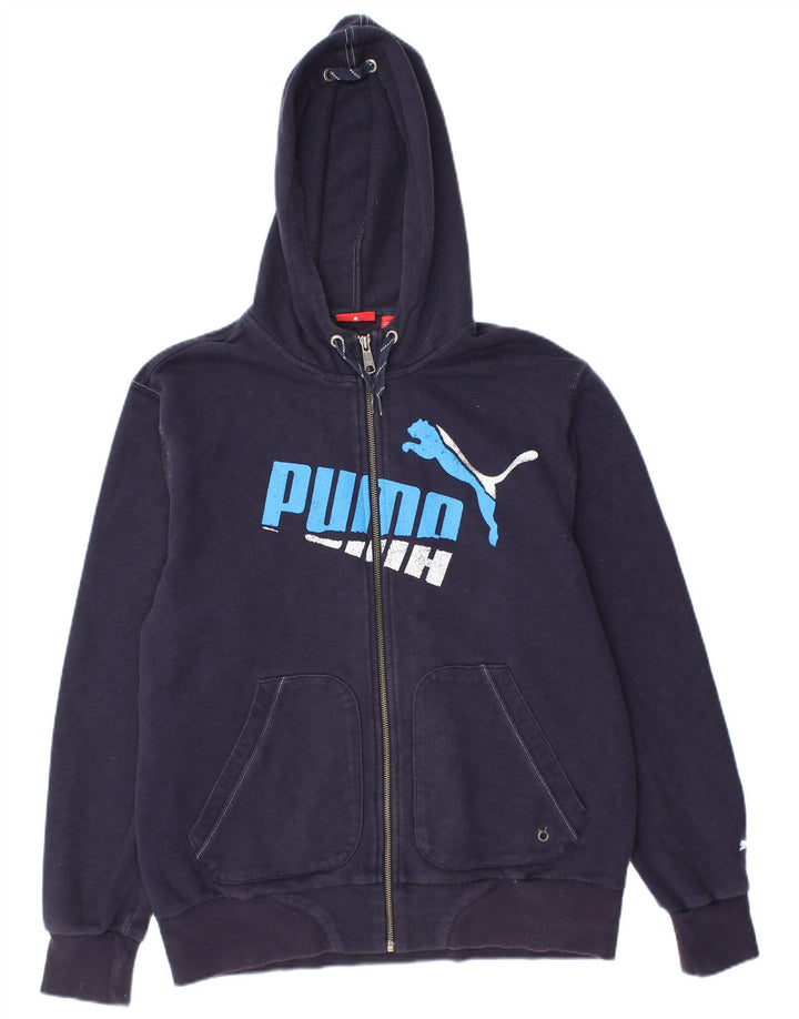 PUMA muški pulover s kapuljačom s patentnim zatvaračem srednje tamnoplave boje