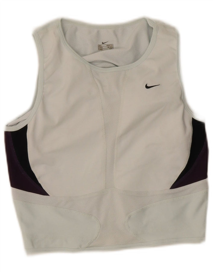 Nike ženski kratki prsluk UK 14/16 veliki plavi poliester u boji