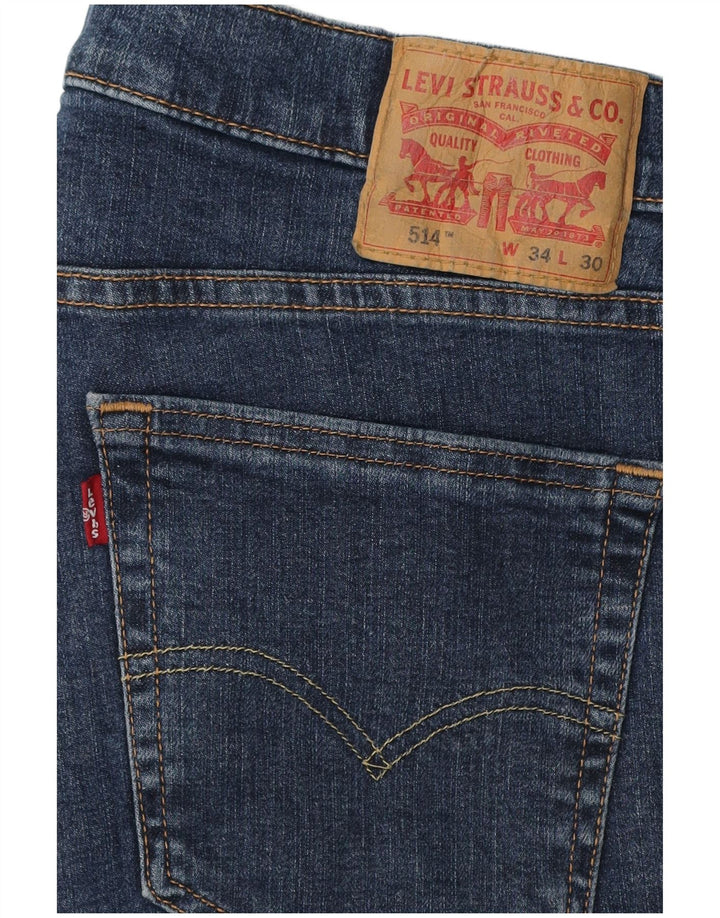 Levi's muške 514 skraćene traperice W34 L24 tamnoplavi pamuk