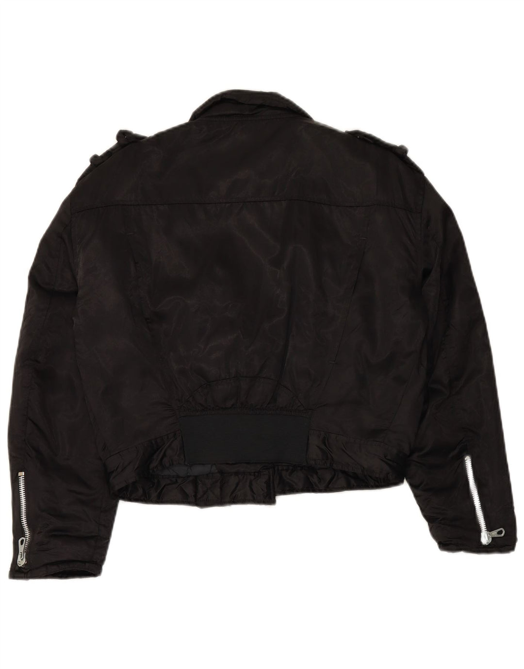 WAMPUM ženska velika biciklistička jakna UK 10 Mala crna najlonska