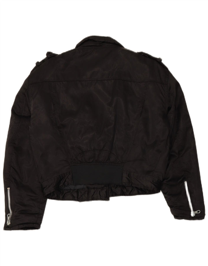 WAMPUM ženska velika biciklistička jakna UK 10 Mala crna najlonska