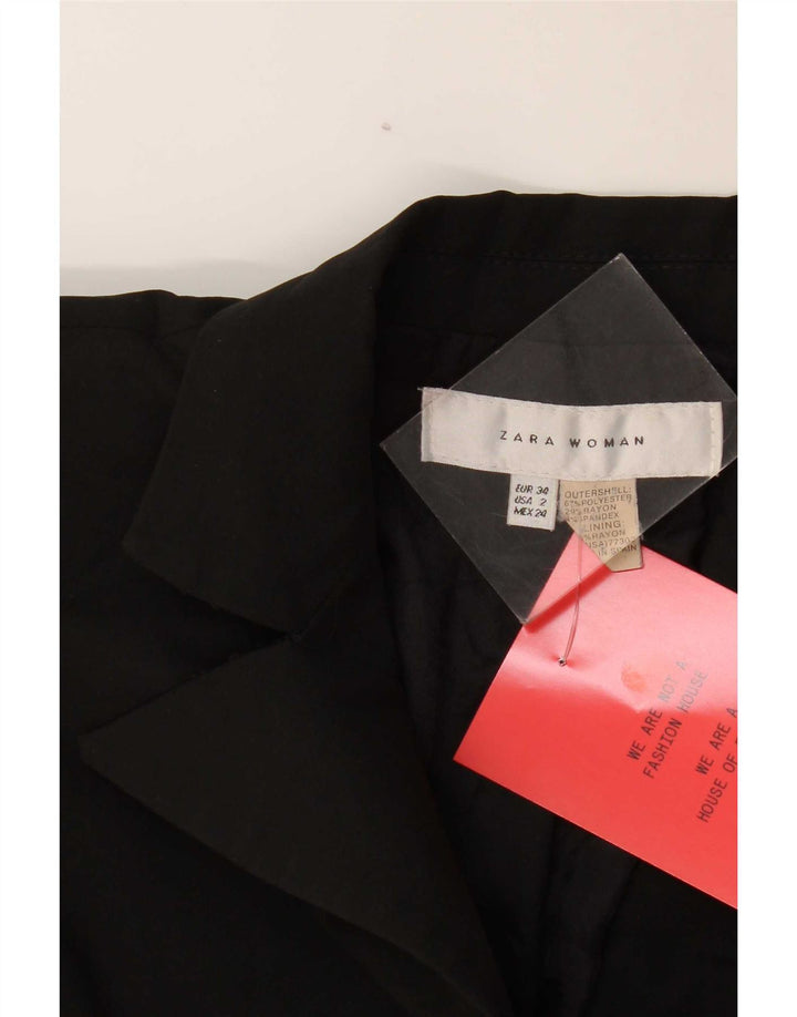 Zara ženski sako sa 1 gumbom EU 34 2XS crni poliester