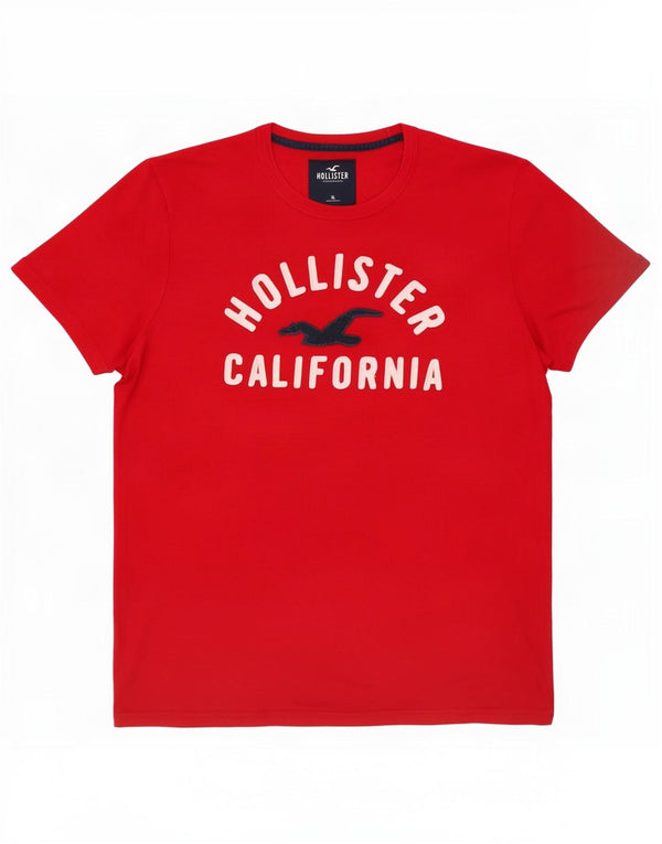 Hollister muška majica s grafičkim motivima XL, crveni pamuk