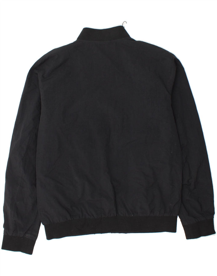 JACK & JONES Mens Bomber Jacket UK 38 Medium Black Polyester Vintage Jack & Jones and Second-Hand Jack & Jones from Messina Hembry 