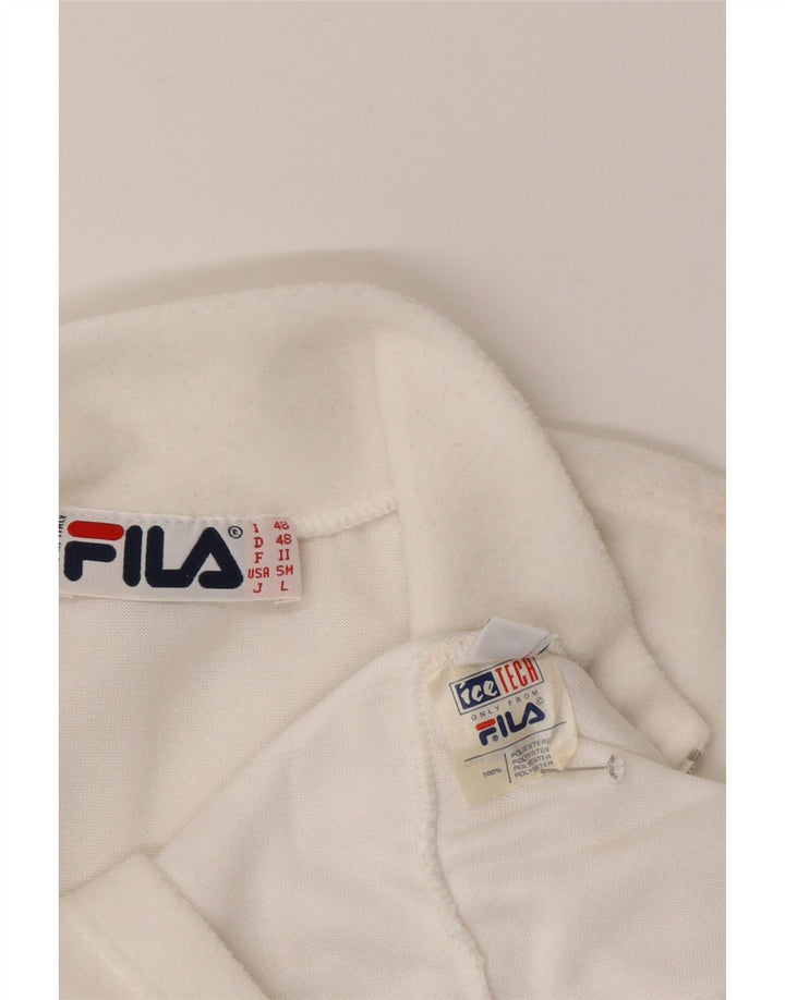 Fila muški džemper od flisa s patentnim izrezom IT 48, srednji bijeli poliester