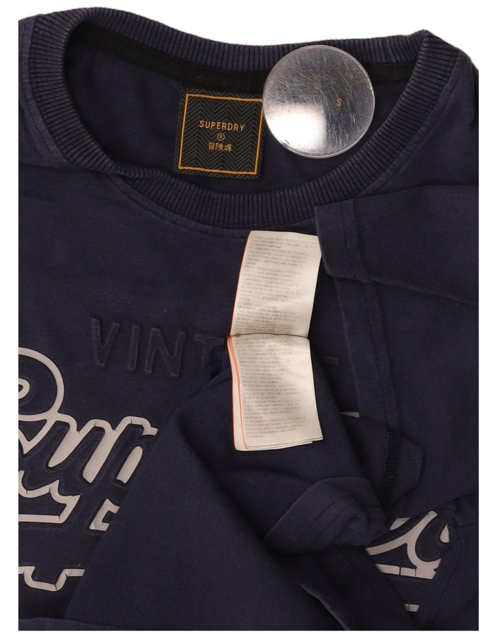 SUPERDRY muška majica kratkih rukava s grafičkim motivima, mala tamnoplava pamuk