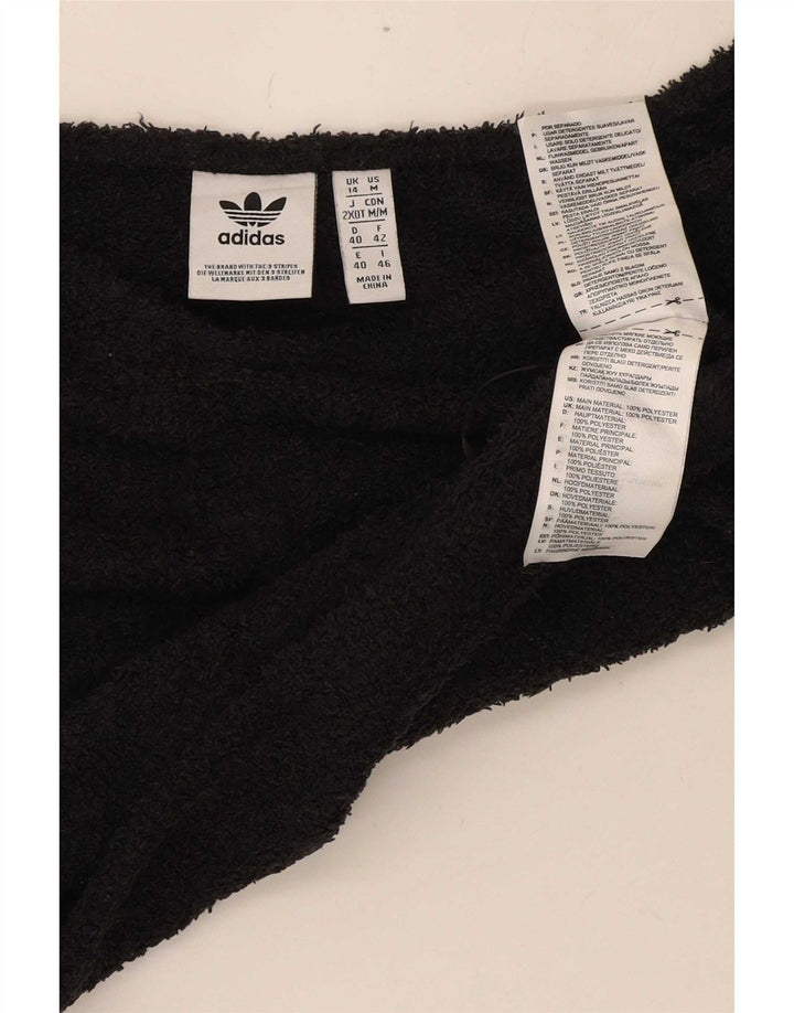 Adidas ženska majica od flisa s otvorenim ramenima UK 14 srednji crni poliester