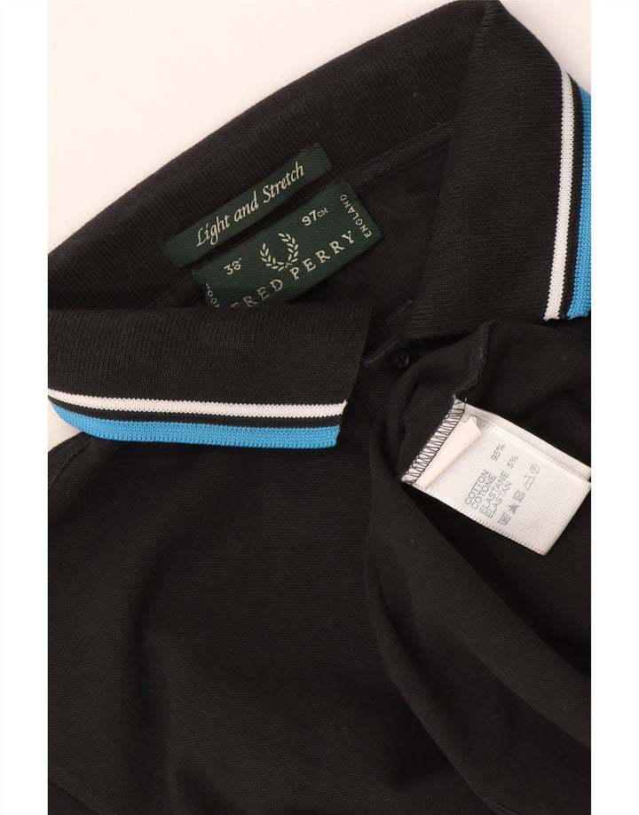 Fred Perry muška polo majica mala pamučna crna na pruge