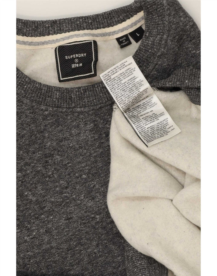 Superdry muški pulover od velikog sive flekastog pamuka