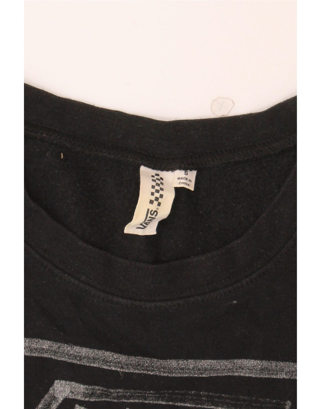 VANS Womens Graphic Sweatshirt Jumper UK 10 Small Black Cotton Vintage Vans and Second-Hand Vans from Messina Hembry 