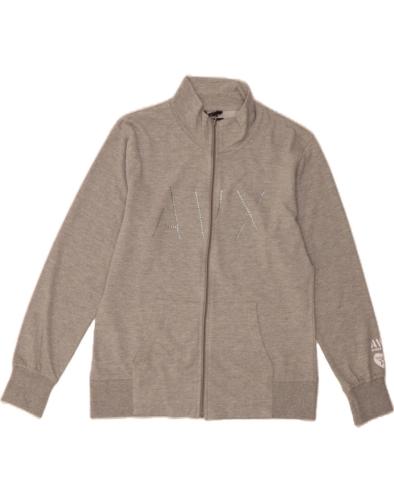 AVIREX Womens Graphic Tracksuit Top Jacket UK 18 XL Grey Cotton Vintage Avirex and Second-Hand Avirex from Messina Hembry 