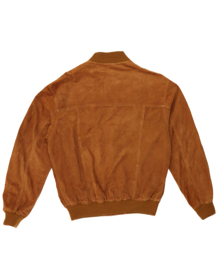 Vintage muška bomber jakna od brušene kože IT 54 2XL smeđa koža