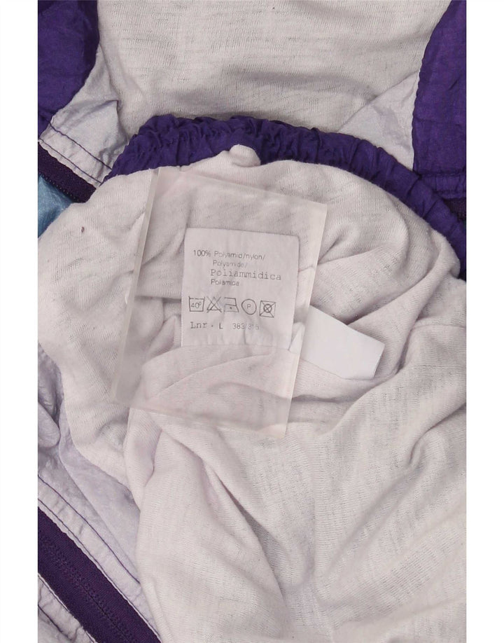 Vintage muška gornja jakna trenirke, velika ljubičasta poliamidna boja