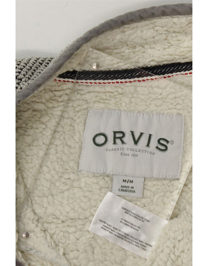 ORVIS Mens Zip Neck Sweatshirt Jumper Medium Grey Polyester Vintage Orvis and Second-Hand Orvis from Messina Hembry 