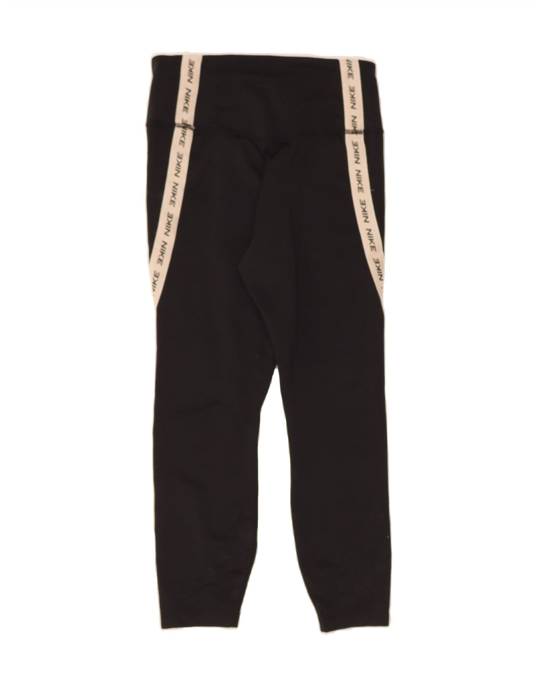 NIKE Womens Graphic Leggings UK 8 Small Black Polyester Vintage Nike and Second-Hand Nike from Messina Hembry 