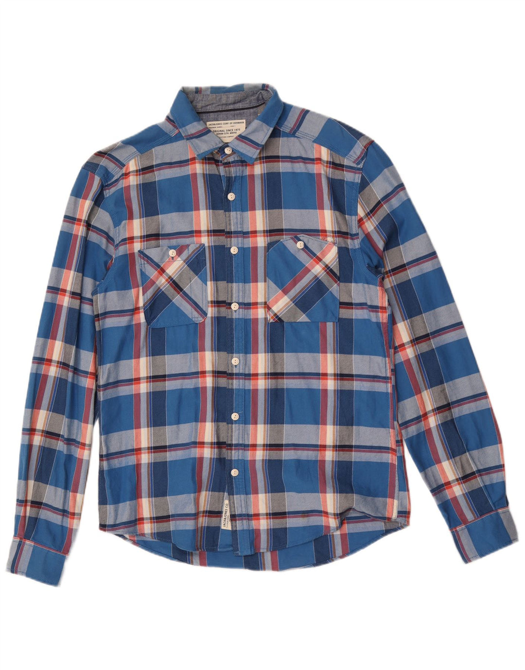 Jack & Jones muška flanelska košulja, veliki plavi karirani pamuk
