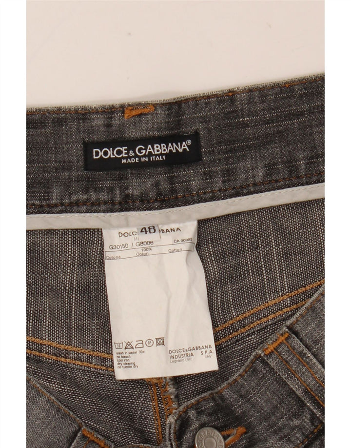 Dolce & Gabbana ženske ravne traperice IT 48 XL W34 L34 sive
