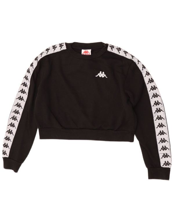 Kappa Ženska prevelika majica s kratkom majicom UK 10 Small Black Colourblock