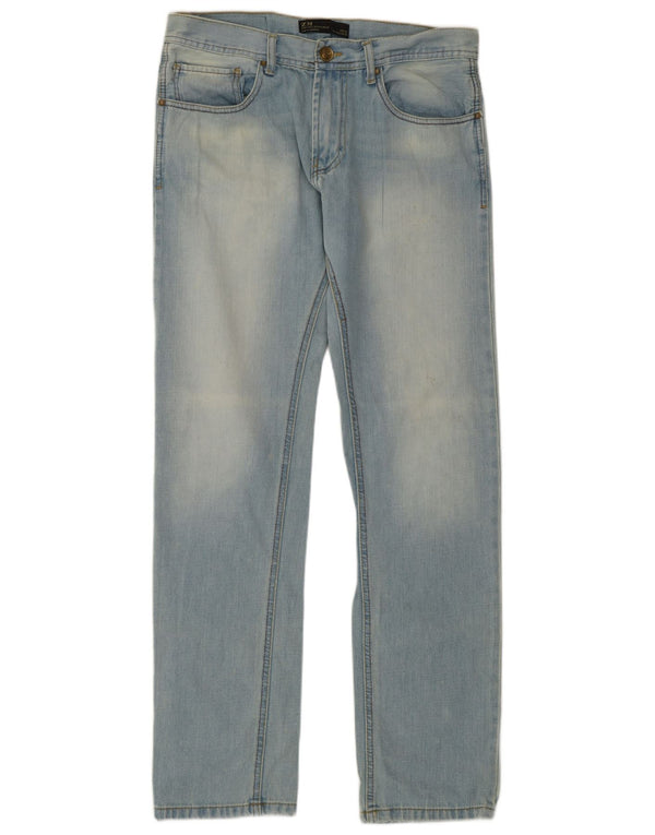 Zara Mens Slim Jeans EU 42 Large W32 L31 Blue Cotton