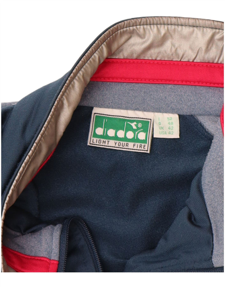 DIADORA Muška gornja jakna za trenirku UK 42 Veliki blok tamnoplave boje