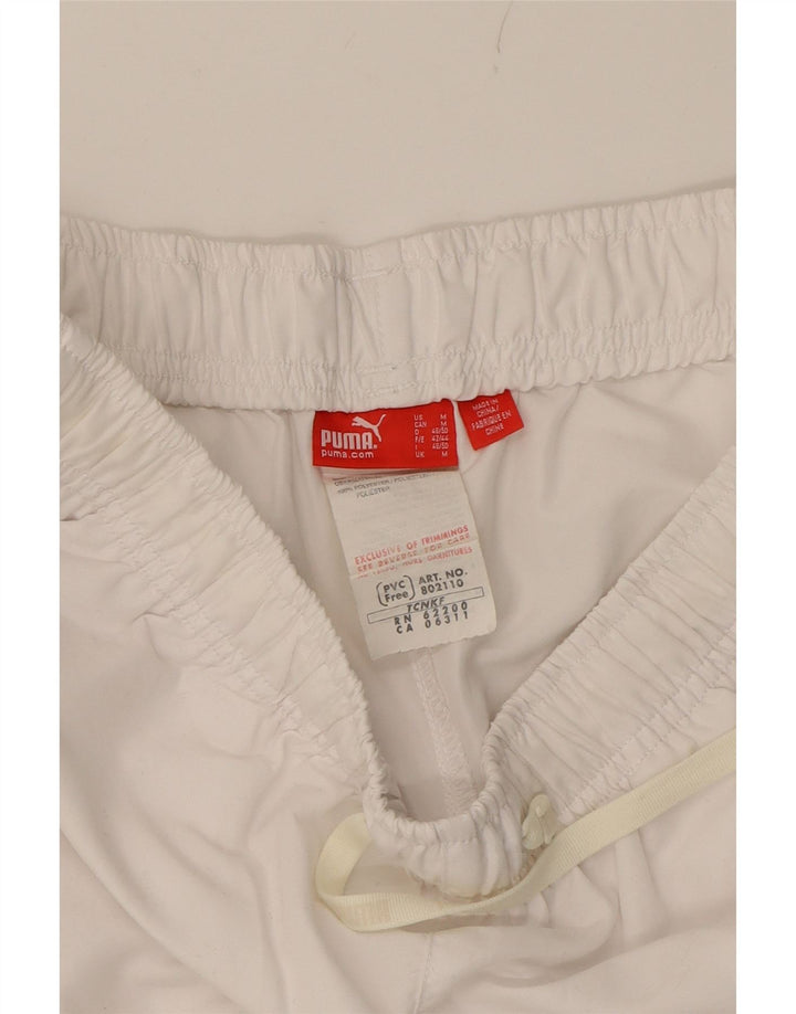 PUMA Mens Bermuda Sport Shorts Medium  White Polyester Vintage Puma and Second-Hand Puma from Messina Hembry 