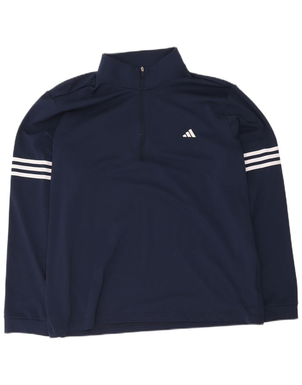 Adidas gornji dio trenirke s patentnim izrezom XL tamnoplavi poliester