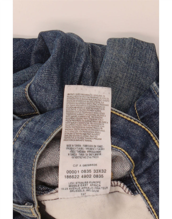 Levi's muške ravne traperice W33 L32 plavi pamuk