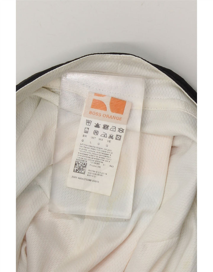 Hugo Boss muške kratke kupaće hlače od poliestera s velikim narančastim prugama