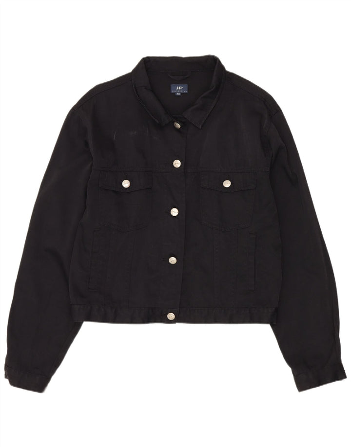 JP COLLECTION Ženska crna bomber jakna EU 40 Srednje crni najlon