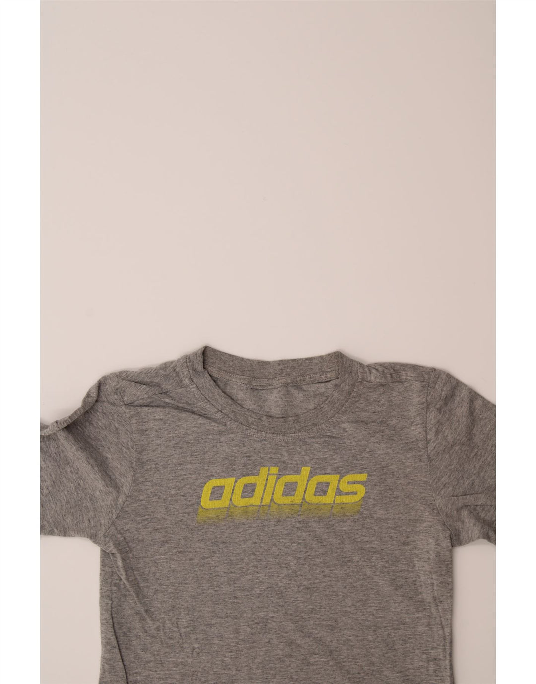 ADIDAS Boys Graphic T-Shirt Top 7-8 Years Grey Vintage Adidas and Second-Hand Adidas from Messina Hembry 