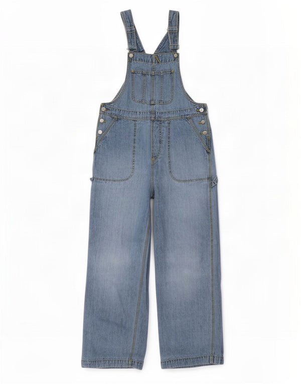 Vintage ženske dungaree Cargo ravne traperice Srednje W36 L32 Plavi pamuk