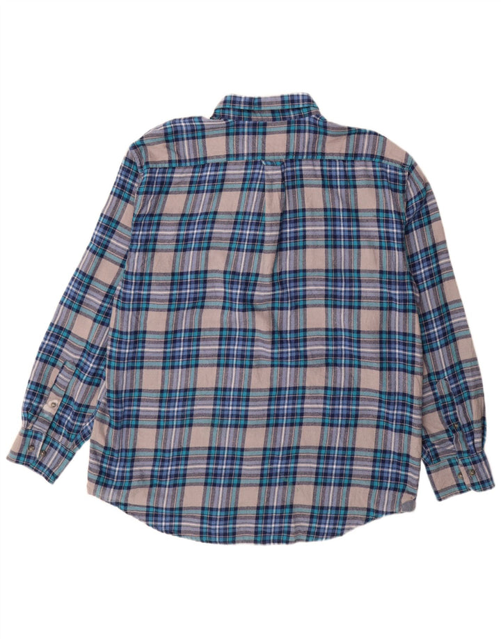 Izod muška flanelska košulja XL plavi karirani pamuk