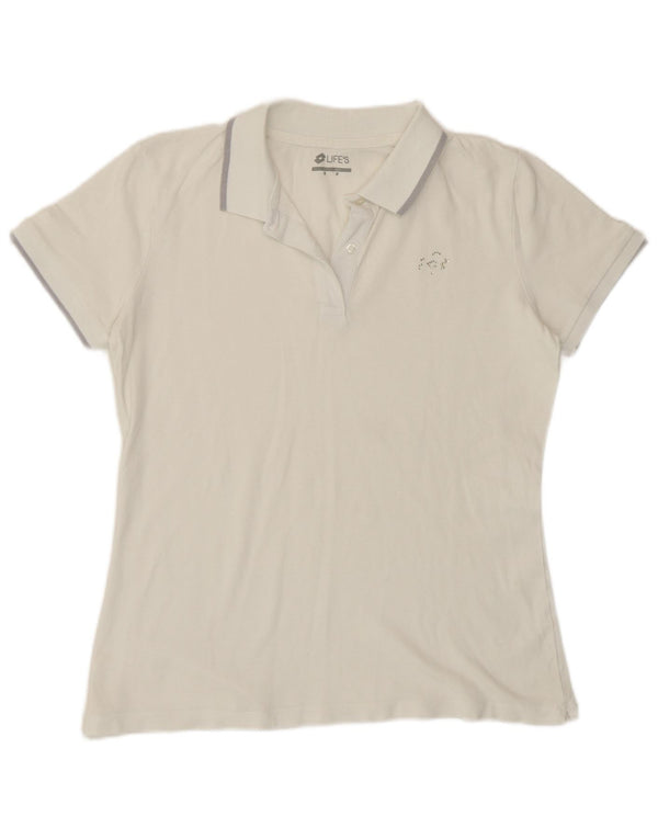 Lotto Womens Polo Shirt UK 14 Medium White