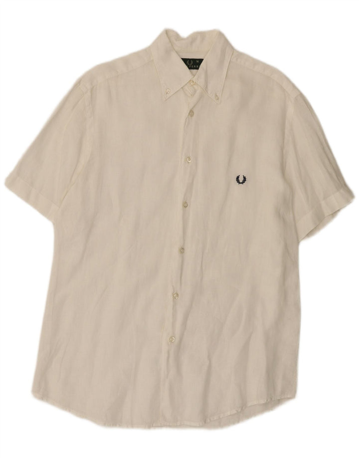 Fred Perry muška košulja kratkih rukava Srednje bijelo platno