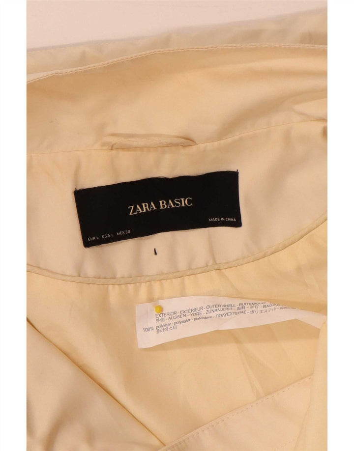 Zara ženska bomber jakna s kapuljačom UK 14 veliki bež poliester