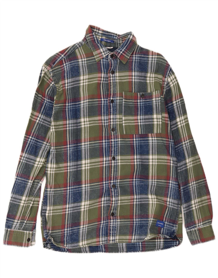 Jack & Jones muška flanelska košulja srednje zelene karirane boje