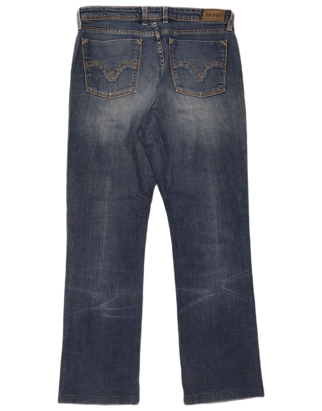 Levi's ženske 627 ravne traperice W34 L30 plavi pamuk