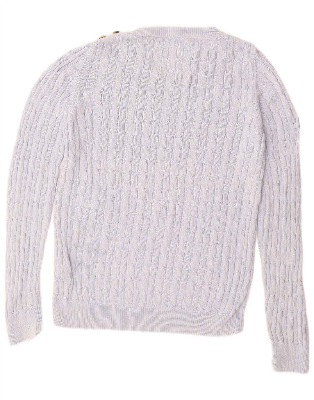 SUPERDRY ženski džemper s morskim izrezom UK 14 Veliki plavi pamuk