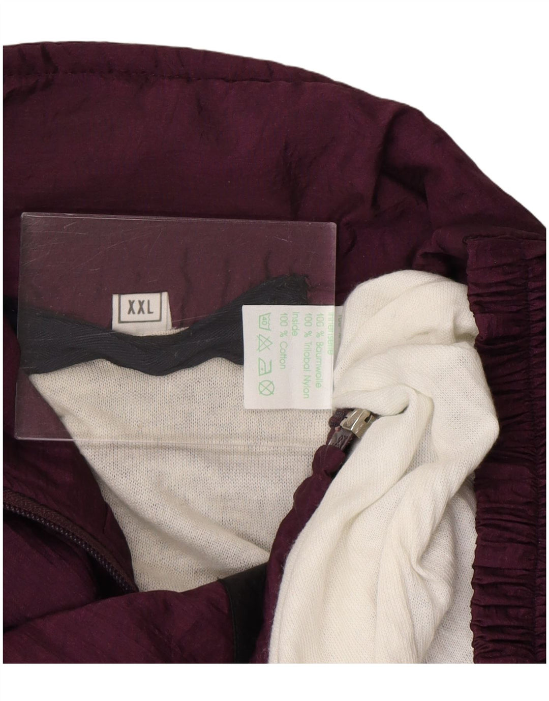 Vintage muška gornja jakna od trenirke 2XL, kestenjasta najlonska boja