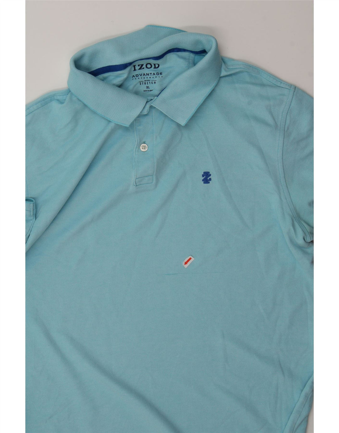 IZOD Mens Stretch Polo Shirt XL Blue Cotton Vintage Izod and Second-Hand Izod from Messina Hembry 