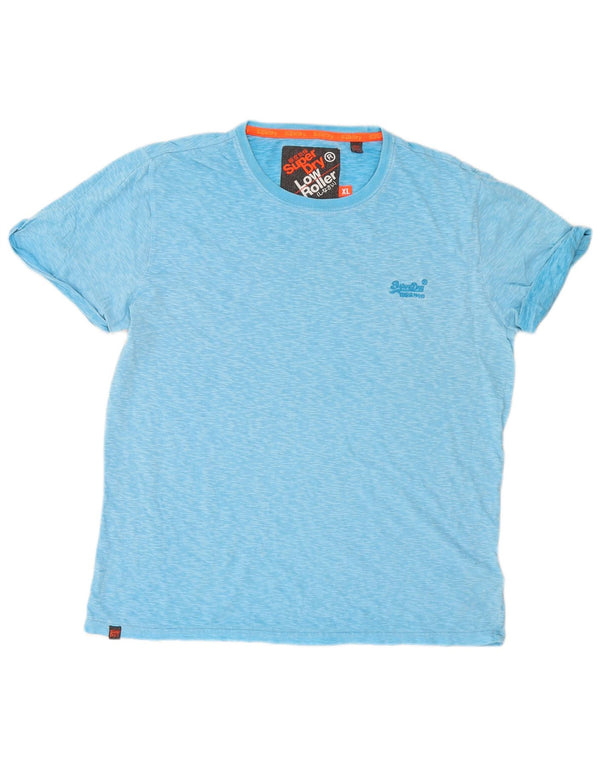 Superdry muška majica kratkih rukava XL plavi flekasti pamuk