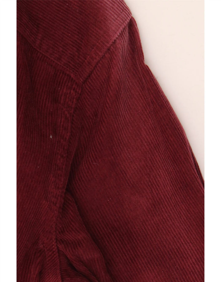 CREW ODJEĆA Muška košulja od samta Srednji bordo pamuk