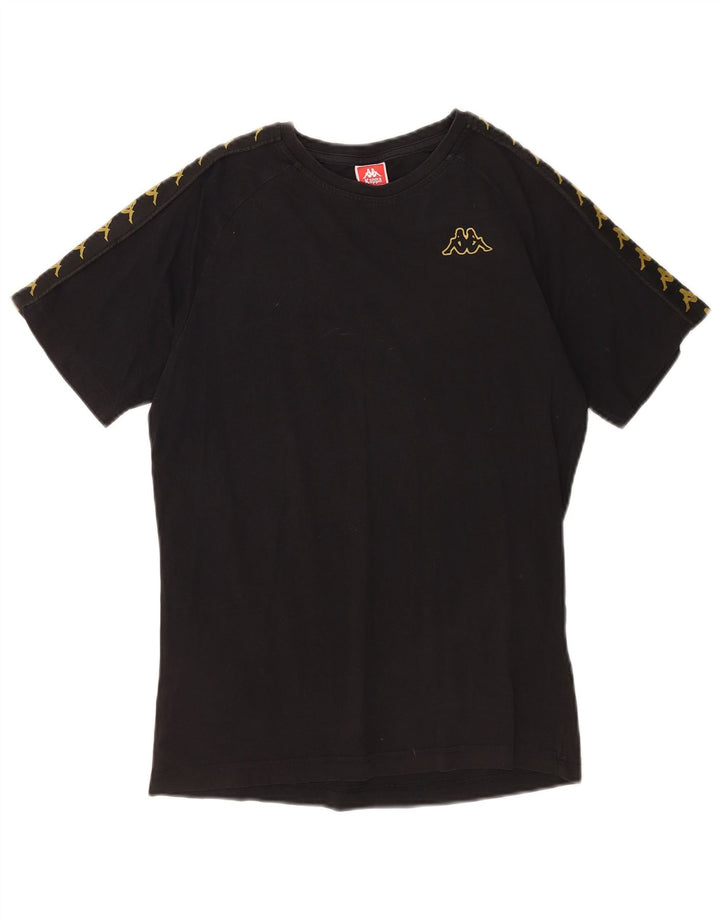 Kappa muška majica s grafičkim motivima, srednje crna