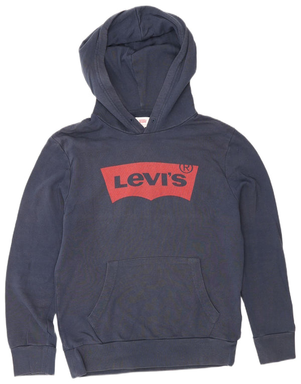 Levi's muška majica s kapuljačom s kapuljačom, mali tamnoplavi pamuk