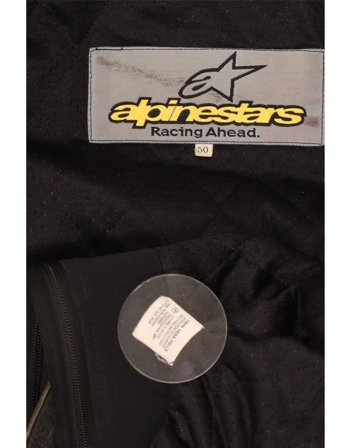 Alpinestars muška grafička kožna trkačka jakna EU 50 srednje crna koža