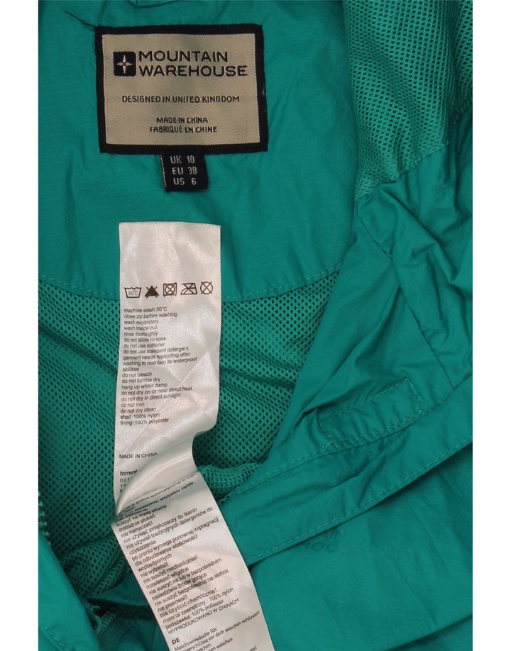 MOUNTAIN WAREHOUSE Ženska kišna jakna s kapuljačom UK 10 Mala tirkizna