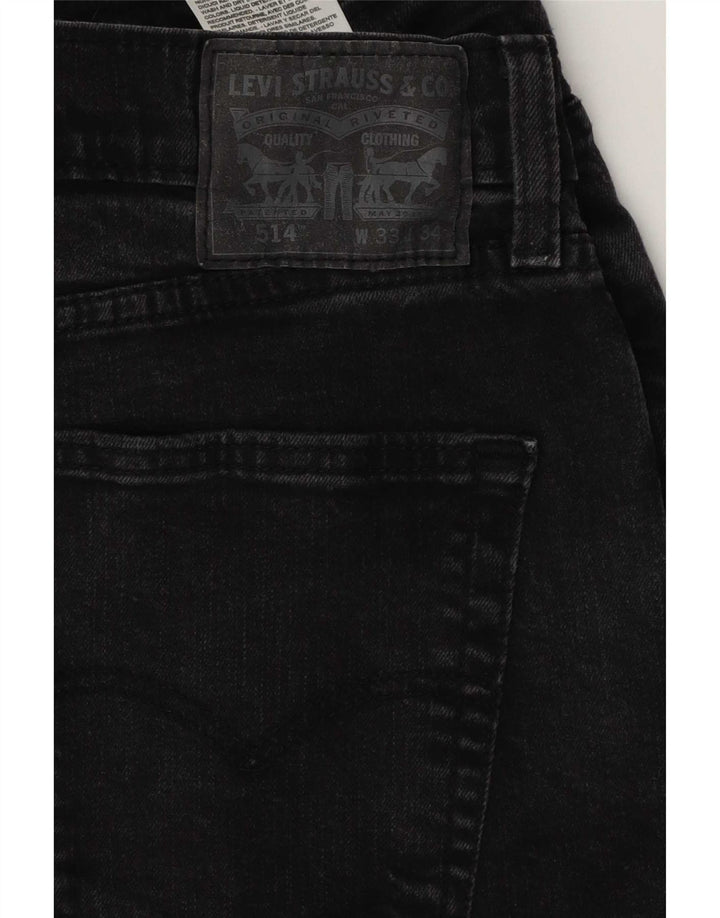 Levi's muške 514 ravne traperice W33 L34 crni pamuk