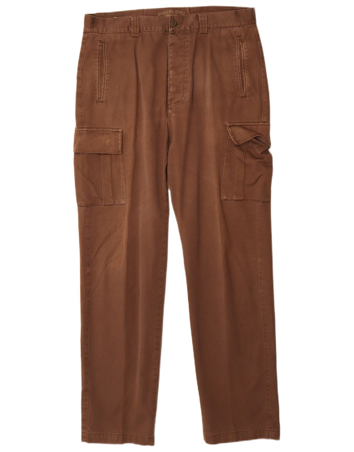 Muške ravne kargo hlače Rifle W36 L34 smeđi pamuk