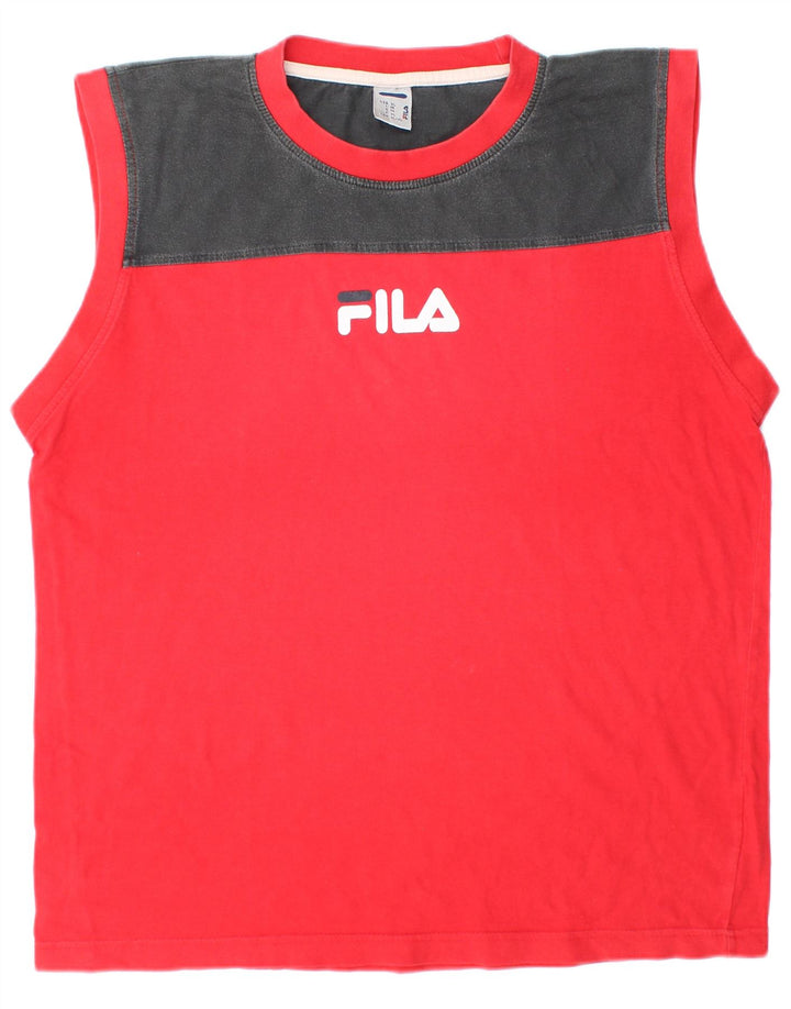 FILA Muški prsluk Top XL Red Colourblock Pamuk Sports